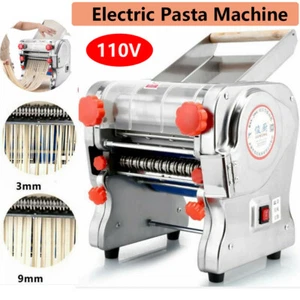 24cm Stainless Steel Pasta Maker Machine Electric Noodle Dough Roller 3mm/9mm - Picture 1 of 11