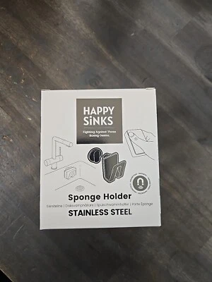 HAPPY SiNKS Magnetic Kitchen Sink Sponge Holder Stainless Steel New - Image 1 of 3