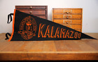 Vintage Kalamazoo College Wool Pennant Michigan School Football Letterman Flag