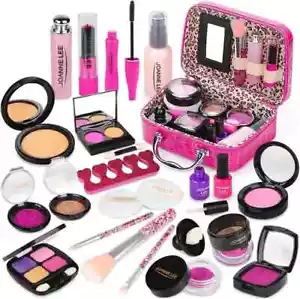 Pretend Play Makeup Kit Girls Beauty Cosmetic Bag Creative Learning Toy Set - Picture 1 of 6