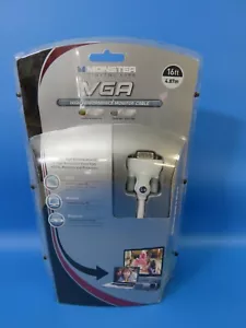 Monster 16 Ft High Performance VGA Cable 2048x1536 Resolution - NEW - Picture 1 of 8