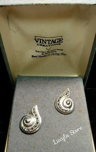 Vintage Creation STERLING SILBER 925 Markasiten POST OHRSTECKER in BOX - Bild 1 von 12