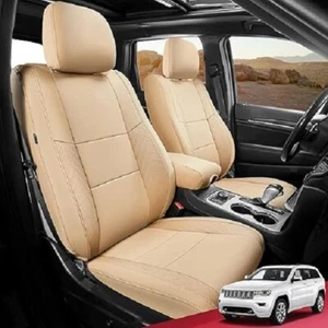 Fundas de asiento de auto de cuero de lujo para Jeep Grand Cherokee 2011-2021 - Imagen 1 de 7