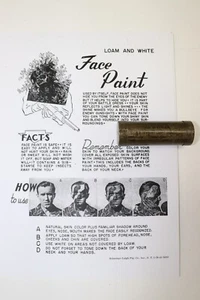 Palo de pintura facial blanco y margo de la Segunda Guerra Mundial EE. UU. con conjunto de carteles de instrucciones E476 - Imagen 1 de 6