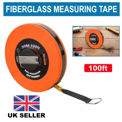 MYJ Wokin Fibreglass Measuring Tape 30m*12.5mm With Metric And Inch Blade