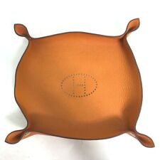 HERMES Punching logo Vidoposch tray jewelry interior accessory case Orange
