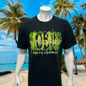Outer Banks North Carolina schwarz neongrün weiß Grafik T-Shirt Tee Größe Large - Bild 1 von 10