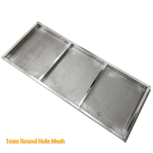 Malla de pantalla vibratoria lineal de acero inoxidable de 1 mm con orificio redondo para tamiz JG30-75 - Imagen 1 de 11