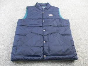 VINTAGE Penfield Puffer Vest Large Blue Snap Up Quilted Adult Mens L EUC - Picture 1 of 10