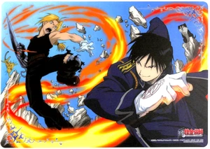 Fullmetal Alchemist Clear Plate Plastic Card Collection Edward Elric Roy Mustang - Picture 1 of 2