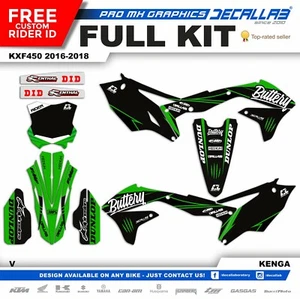 KAWASAKI KXF 450 2016 2017 2018 Graphics Decals Stickers Aufkleber Kit Deco - Picture 1 of 3