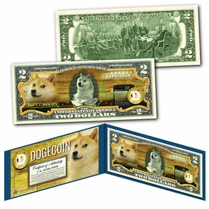 AUSVERKAUFT - DOGECOIN $ 2 Rechnung legal US-Ausschreibung DOGE Krypto Sammler echt SELTEN - Bild 1 von 1