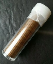 Tube of 50 1947 S 1c Lincoln Wheat Cents
