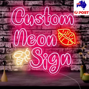 Letrero LED de neón personalizado para boda fiesta de cumpleaños bar de cerveza juego café habitación decoración de pared - Imagen 1 de 9