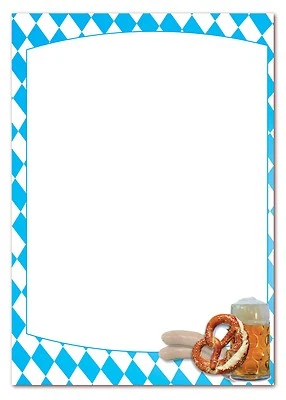 LYSCO® Motivpapier Briefpapier (Bayern-5175, DIN A4, 25 Blatt) - bayrische Fahne blau