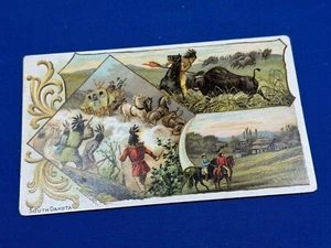 Tarjeta comercial de café Arbuckle Bros. 1892 feat. Información e imágenes del estado de Dakota del Sur - Imagen 1 de 3