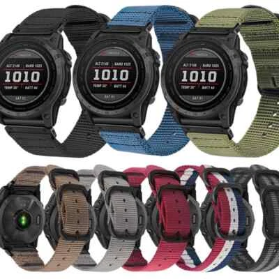 Correa de reloj de nailon para Garmin TACTIX Fenix 7X 7 7S 6S 6X 6 Pro 5S 5X Plus