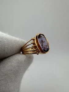 Vintage Retro Style 14K 583 Rotgold Ring 80er Jahre Statement 5,85 g - Größe 9,0 - Bild 1 von 16