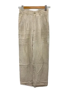 Issey Miyake 80s/Brush Tag/2 Tuck/Straight Pants/S/Linen/Cream/Issey Miyake/ - Picture 1 of 5