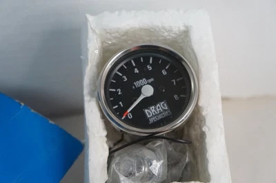 Nuevo de Lote Antiguo Drag Specialties 2.5" 8000 RPM Cromo Tacómetro Mecánico Harley Davidson Foto 1 de 4