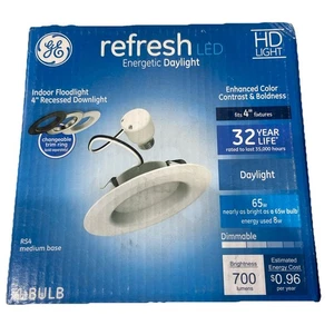 GE Refresh HD LED Indoor Floodlight Recessed Downlight  4” Can Retrofit RS4 - Picture 1 of 14