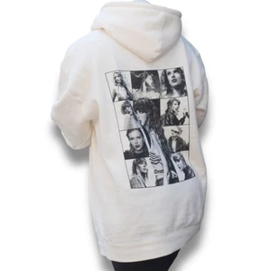 Taylor Swift The Eras Tour Cream Hoodie with Black Backside Print Size M - Picture 1 of 10