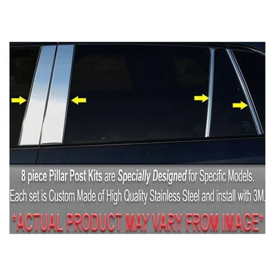 QAA 8-Piece Stainless Steel Pillar Post Trim Fits Subaru Forester 2009-2013 Foto 1 de 4