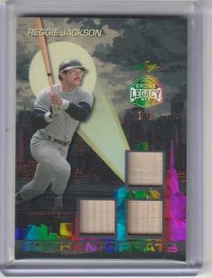 2025 Leaf Bronx Legacy Gotham Greats Game Used Relic REGGIE JACKSON 1/1 - Image 1 of 2