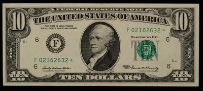FR 2018-F* $10 1969 Federal Reserve Note US - Star Note - XF - SKU-CA1347 - Image 1 of 2