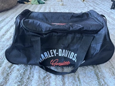 Harley-Davidson Genuine Motorcycles Duffel Bag Black Travel Bar & Shield Logo - Image 1 of 4