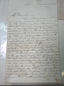 1838 Ralph Wardlaw Autogramm Brief signiert Scottish Abolitionist Theologe - Bild 1 von 4