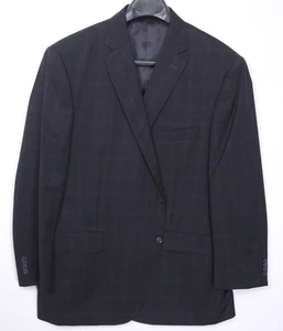 Peter Millar 100% Wool Blue Windowpane Two Button Blazer Jacket Men's Size 48R - Picture 1 of 18