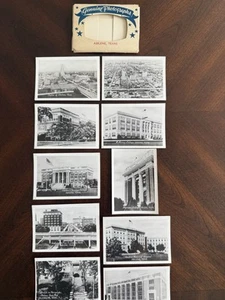 Set fotografico miniatura vintage anni 40 Abilene Texas con scatola originale McMurray College - Foto 1 di 8