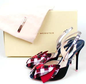 NEW Sophia Webster Bow Slingback Leather Sandals Shoes, EU 37 - Picture 1 of 10