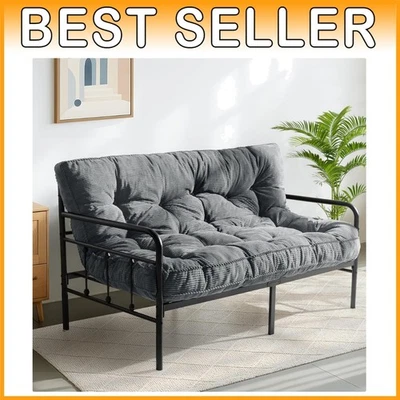 Elegante sofá cama futón diseño cuerda retorcida, tamaño completo Foto 1 de 4