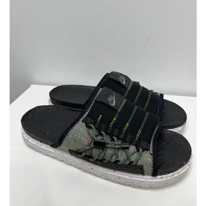Nike Men’s Black, Green Asuna Crater Slides / Size-11 - Picture 1 of 10