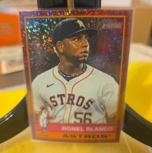 2025 Topps Heritage - Ronel Blanco #310 Chrome Burgundy Sparkle Refractor - Picture 1 of 6