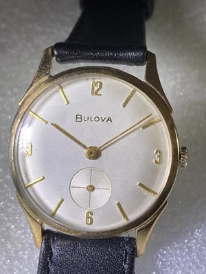 Reloj pulsera Bulova 17j 1956 cuerda manual para hombre 10K RGP no funciona Foto 1 de 4
