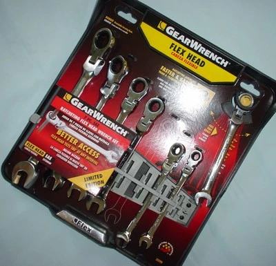 GearWrench 1 of 7 Flex Head Combination Ratcheting SAE Wrenchs You Choose SIZE - Image 1 of 3