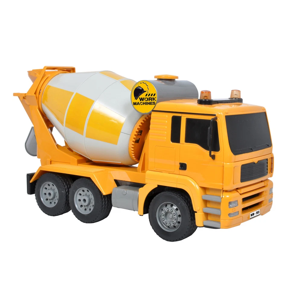 Mezclador de concreto de radiocontrol tambor de mezcla controlable sonidos de motor completamente funcionales Foto 1 de 1