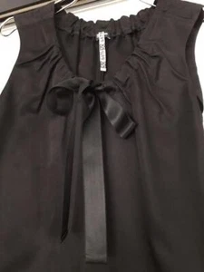 JIL SANDER Silk Sleeveless One Piece WMNS Knee Length Dress Size 34 Black USED - Picture 1 of 7