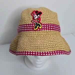 Minnie Mouse Sun Garden Hat WDW Walt Disney World 56cm 100% Paper Vintage - Picture 1 of 10