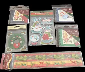 Lote de Pegatinas de Libro de recortes de Navidad 3 mini álbumes de recortes SELLADOS nuevos en paquetes - Imagen 1 de 16