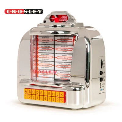 Radio Bluetooth de mesa Crosley CR1120A-SI Diner Jukebox - plateada - Imagen 1 de 4