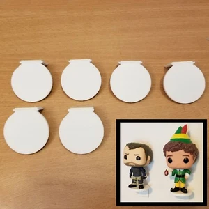 Confezione 6 Espositore Parete Bianco Piccolo No Nail Adesivo Per Figurina Funko Pops! - Foto 1 di 7