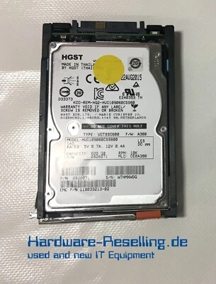 EMC 600GB 10K 6G / Bps 2,5" SAS HUC106060CSS600 005050344 0B26071 118033213-02 - Imagen 1 de 2