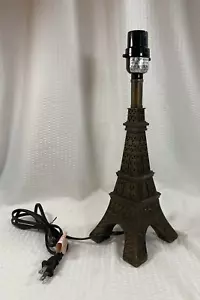 Paris Eiffelturm Lampe 14" Öl eingerieben Bronze wie Farbfuß Nachttisch Leuchte - Bild 1 von 8