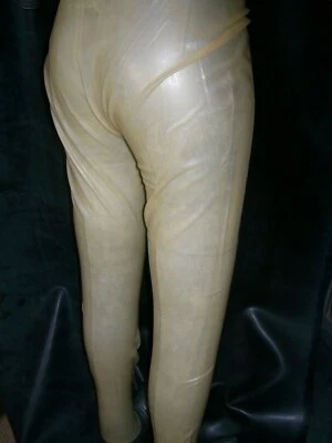 FETISH BONDAGE RUBBER LATEX TRANSPARENT LEGGINGS 5410 BDSM CATSUIT STOCKINGS - Image 1 of 4