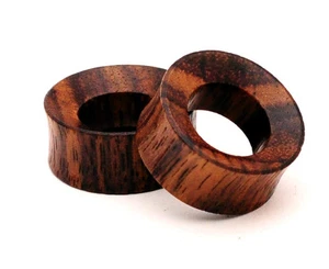 Pair of Sono Wood Tunnels organic gauges PICK SIZE 0g to 2 inches - Picture 1 of 1