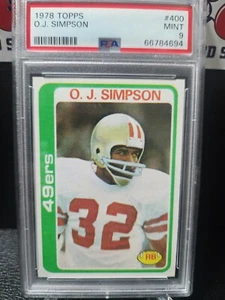 1978 Topps O.J. SIMPSON #400 PSA 9 Mint - Picture 1 of 2